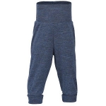 Pantalon long à large ceinture laine Blau melange 080 | 86/92