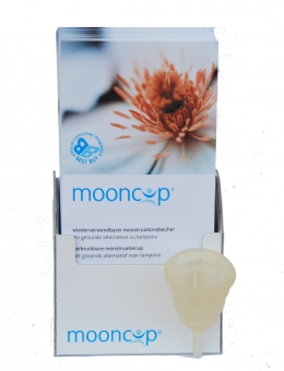 Flyerständer Mooncup mit Demomooncup 