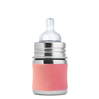 Pura Babyflasche 150 ml Weithalssauger Rose | .