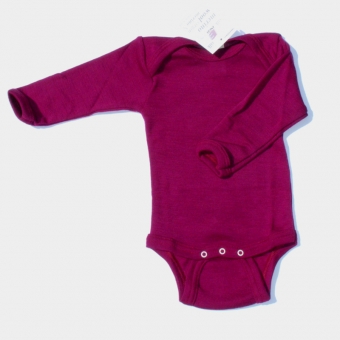 Engel Baby-Body Wolle/Seide Himbeere | 50/56
